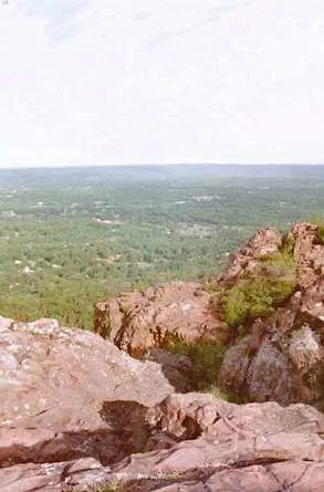 The cliffs of West Peak in the Hanging Hills above Meriden, Connecticut