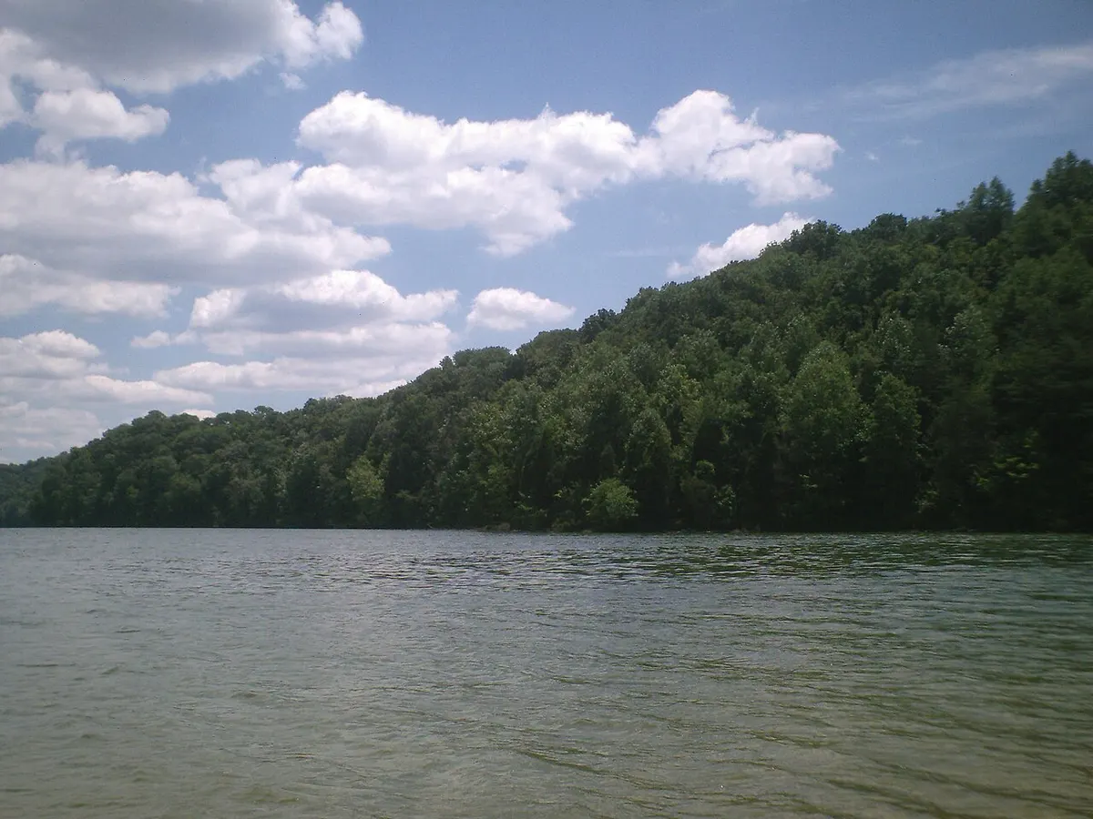 View of Herrington Lake in central Kentucky, photographed from a boat