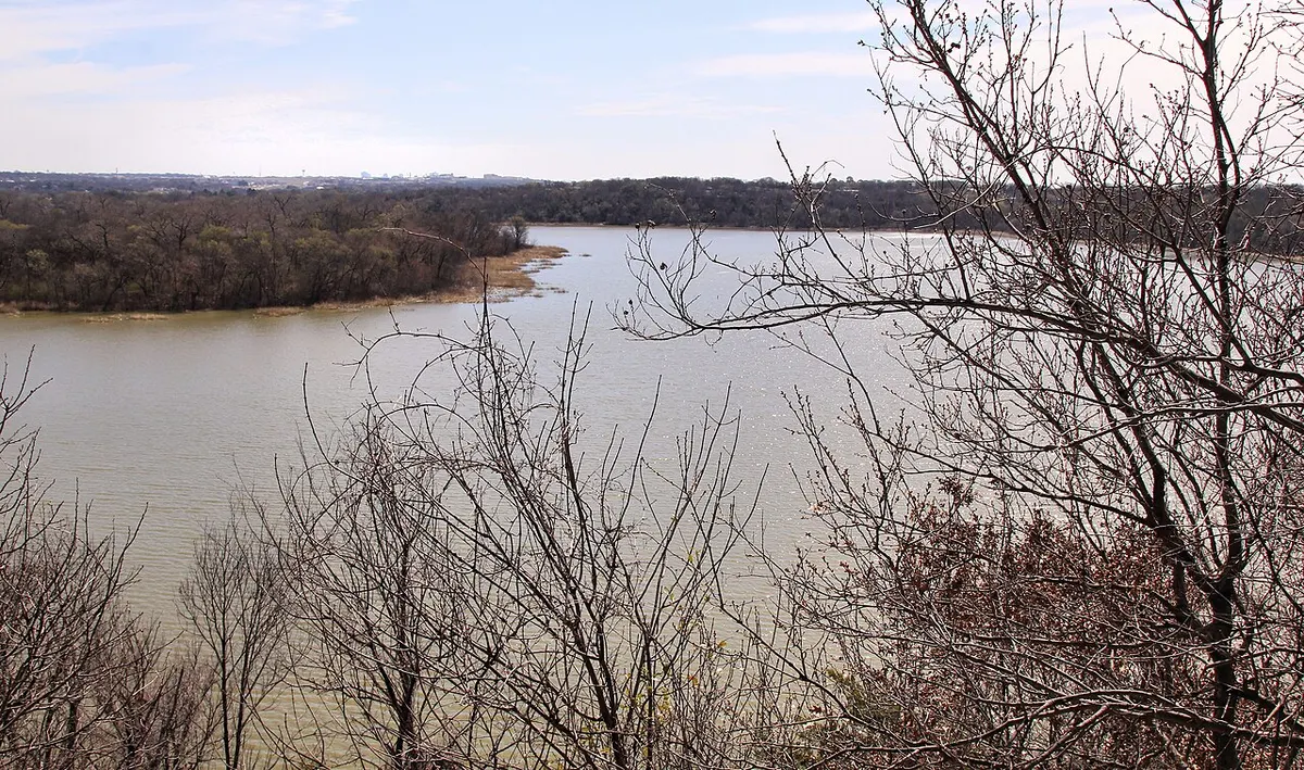 Lake Worth seen from the Lone Point Shelter in the Fort Worth Nature Center and Refuge