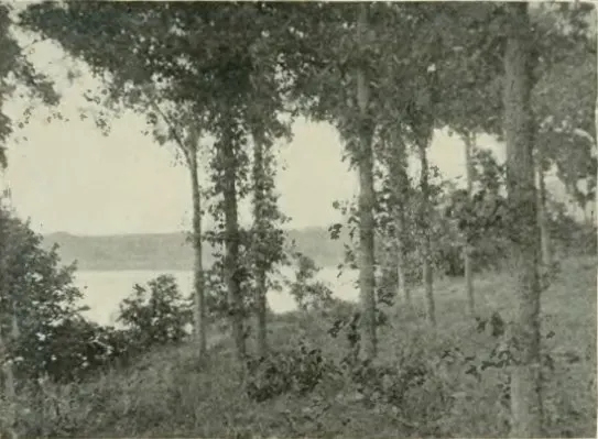Turn-of-the-century illustration of East Okoboji Lake from Benjamin F. Gue’s History of Iowa (1903)