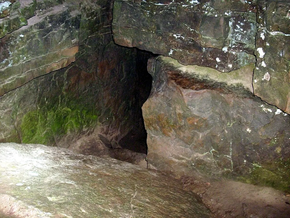 The rocky entrance to Devil’s Den cave in Devil’s Den State Park, Arkansas