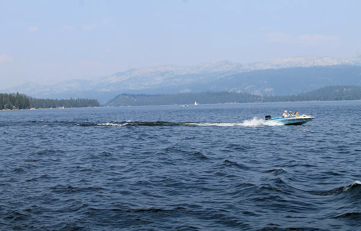 Payette Lake near McCall, Idaho, seen from a cruise boat