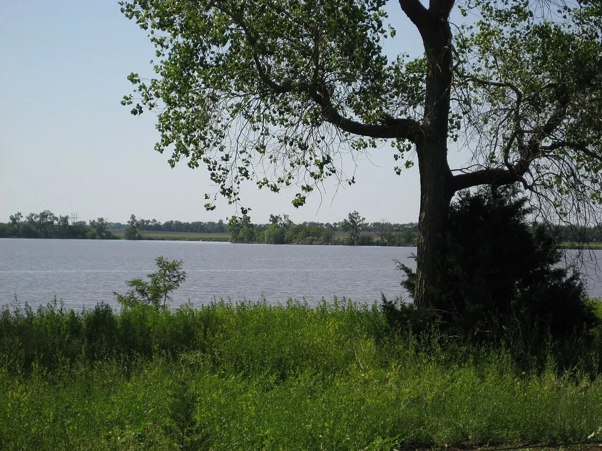 Lake Inman, a natural lake near Inman in McPherson County, Kansas – the wetland area around the Big Sinkhole.