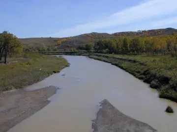 The Grand River near Little Eagle, South Dakota.