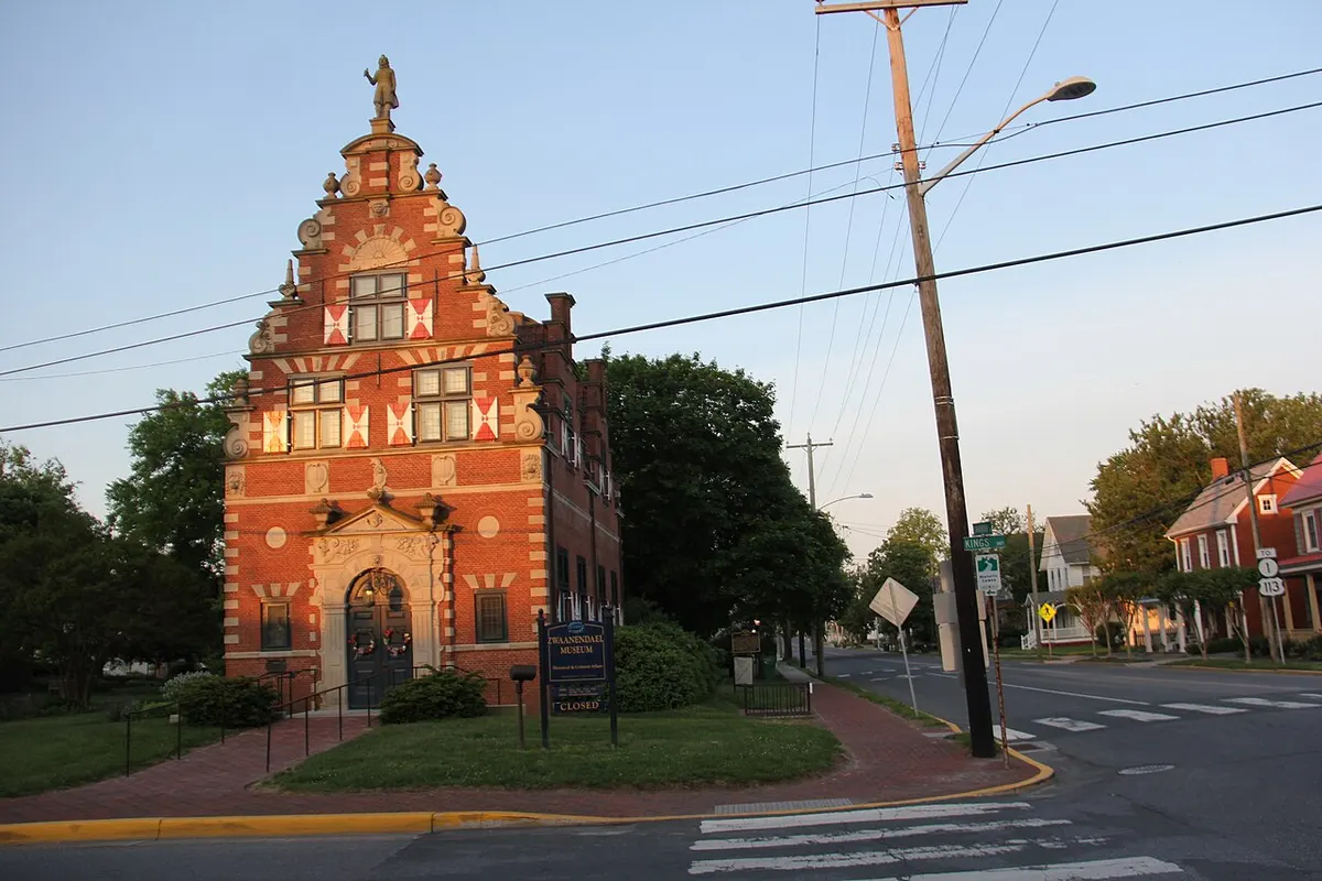 The Dutch-style Zwaanendael Museum in Lewes, Delaware, home of the merman